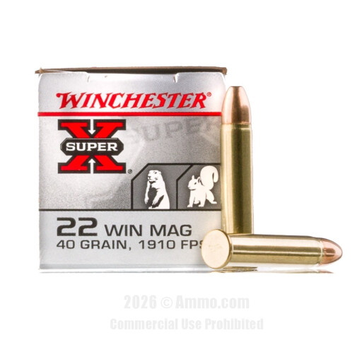 Winchester Super-X 22 WMR Ammo - 250 Rounds of 40 Grain FMJ Ammunition