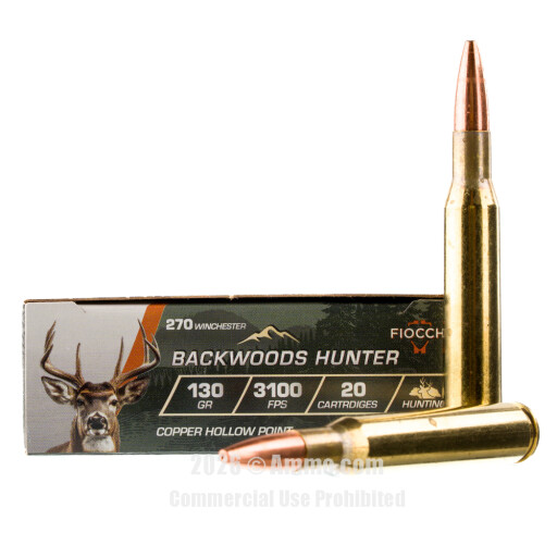 270 Win Ammo - Fiocchi Backwoods Hunter Ammo CHP Fiocchi Backwoods Hunter CHP Ammo