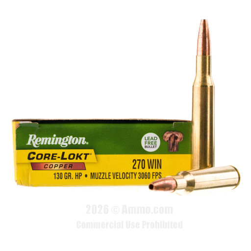 270 Win Ammo - Remington Core-Lokt Copper Ammo Remington Core-Lokt Copper Ammo