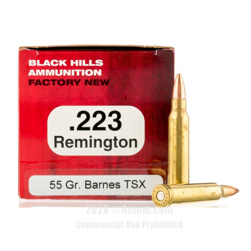 Black Hills Ammunition 223 Ammo - 50 Rounds of 55 Grain TSX Ammunition