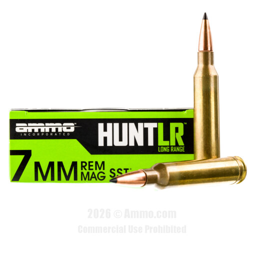 Ammo Inc. Hunt LR 7mm Rem Magnum Ammo - 20 Rounds of 154 Grain SST...