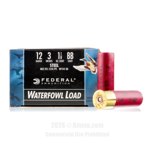 Federal Speed-Shok 12 Gauge Ammo - 25 Rounds of 3" 1-1/8 oz. BB...