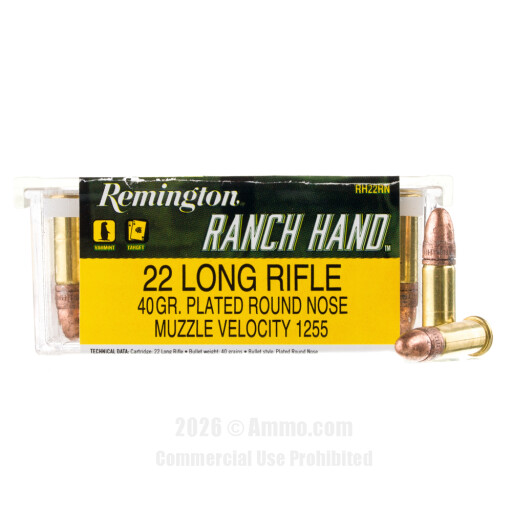 Remington Ranch Hand 22 LR Ammo - 100 Rounds of 40 Grain CPRN...