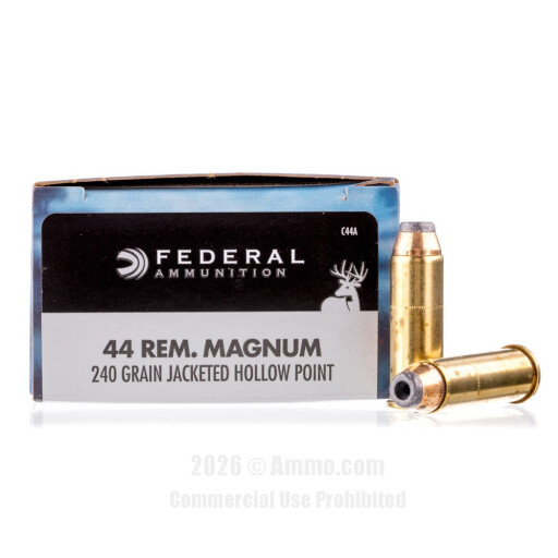 Federal 44 Magnum  Ammo - 20 Rounds of 240 Grain JHP Ammunition
