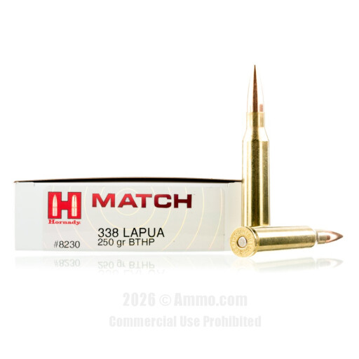 338 Lapua Mag Ammo - Hornady Ammo HPBT Hornady HPBT Ammo