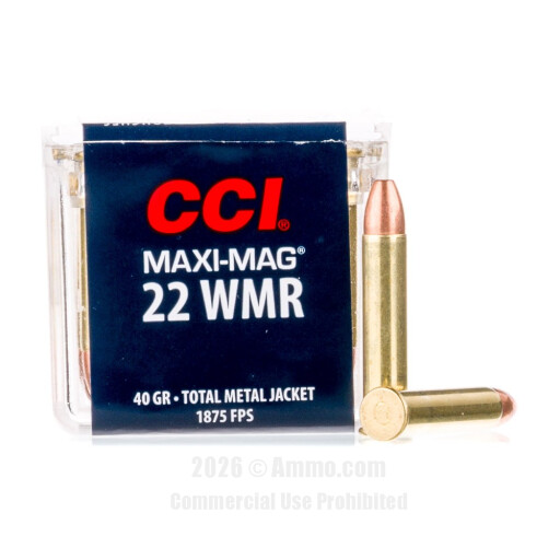 CCI 22 WMR Ammo - 2000 Rounds of 40 Grain TMJ Ammunition