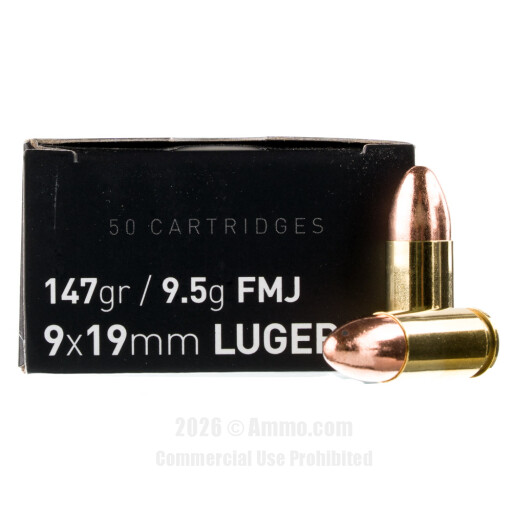 Igman 9mm Ammo - 1000 Rounds of 147 Grain FMJ Ammunition
