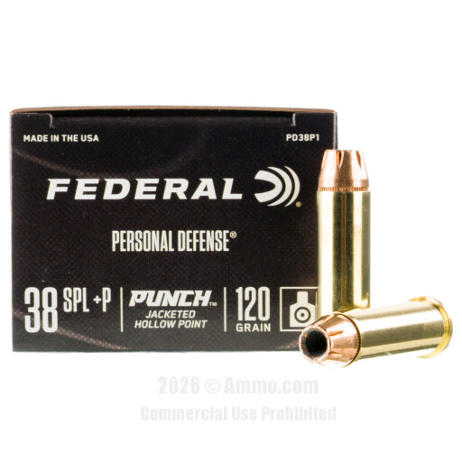 Federal Punch 38 Special +P Ammo - 200 Rounds of 120 Grain JHP...