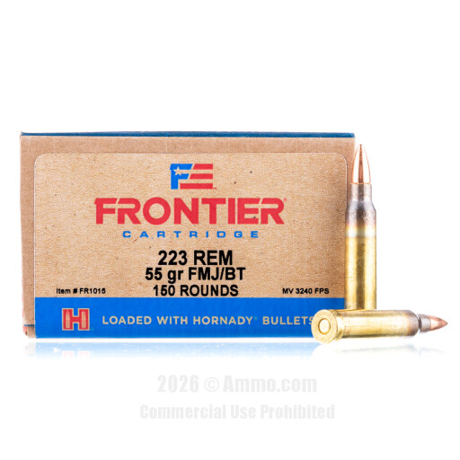 Hornady Frontier 223 Rem Ammo - 1200 Rounds of 55 Grain FMJBT...