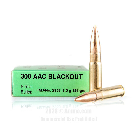 300 AAC Blackout - 124 Grain FMJ - Sellier &amp; Bellot - 500 Rounds