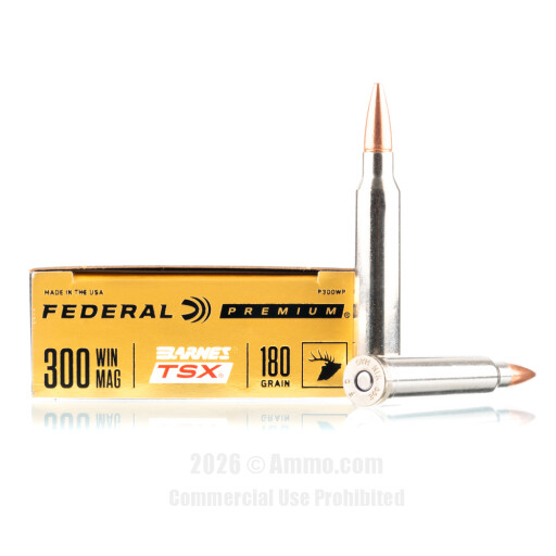 Federal 300 Win Mag Ammo - 20 Rounds of 180 Grain TSX Ammunition