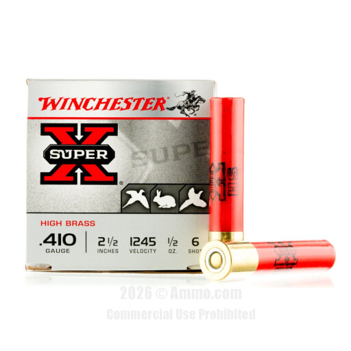 Winchester Super-X 410 Bore Ammo - 250 Rounds of 1/2 oz. #6 Shot...