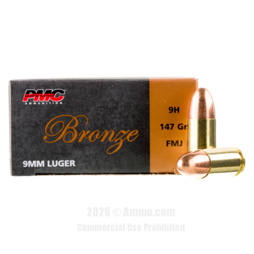 PMC 9mm Ammo - 1000 Rounds of 147 Grain FMJ Ammunition