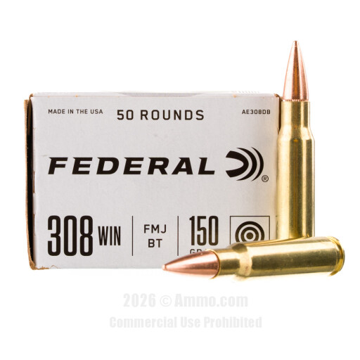 308 Win Ammo - Federal American Eagle Ammo FMJBT Federal American Eagle FMJBT Ammo