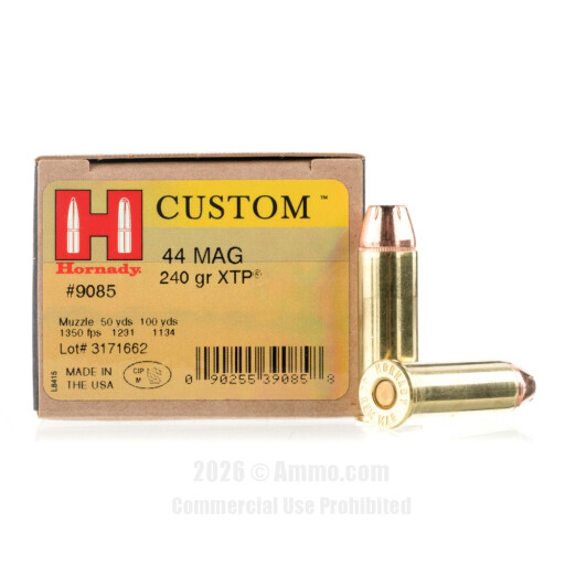 Hornady 44 Magnum Ammo - 20 Rounds of 240 Grain XTP Ammunition