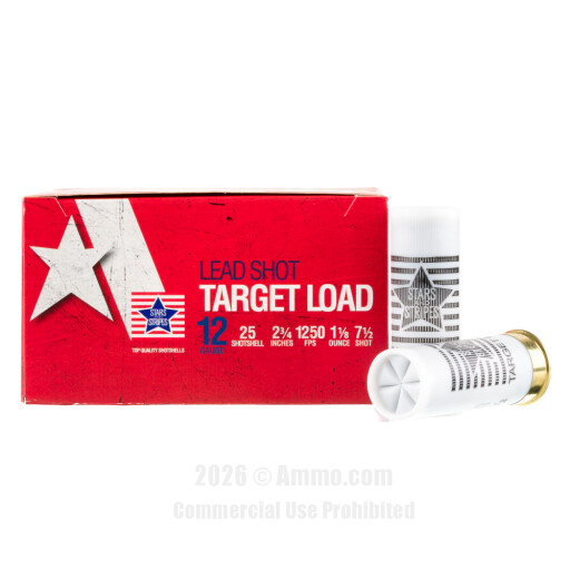 Stars and Stripes 12 Gauge Ammo - 250 Rounds of 1-1/8 oz. #7-1/2...