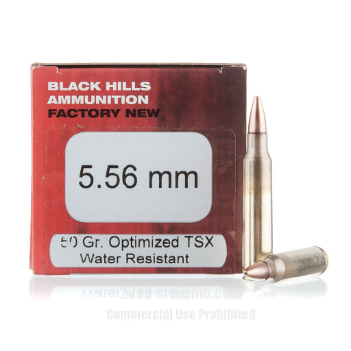 Black Hills Ammunition 5.56x45 Ammo - 500 Rounds of 50 Grain TSX...
