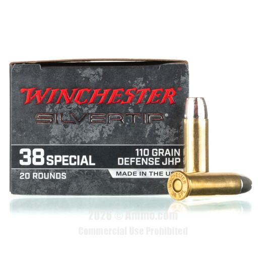 Winchester Silvertip 38 Special Ammo - 20 Rounds of 110 Grain JHP...
