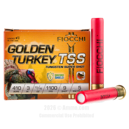 Fiocchi Golden Turkey TSS 410 Bore Ammo - 5 Rounds of 13/16 oz. #9...