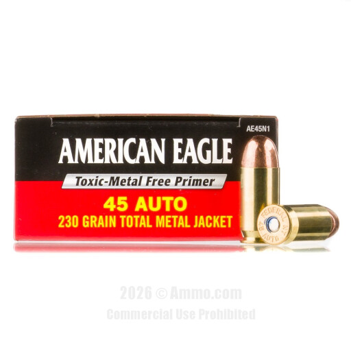 Federal American Eagle 45 ACP Ammo - 50 Rounds of 230 Grain TMJ...