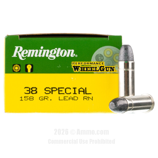 Remington Performance WheelGun 38 Special Ammo - 50 Rounds of 158...