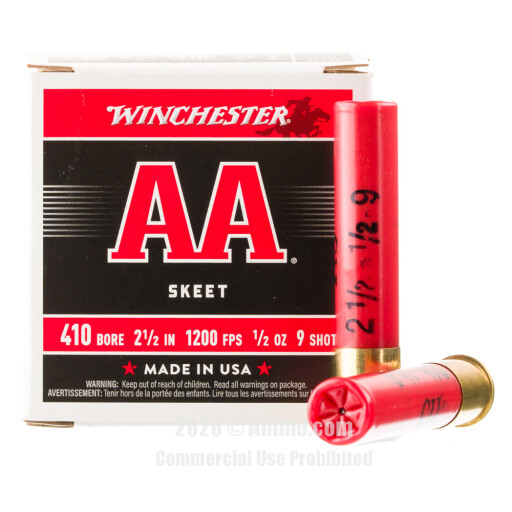 Winchester AA 410  Ammo - 25 Rounds of 1/2 oz. #9 Shot Ammunition
