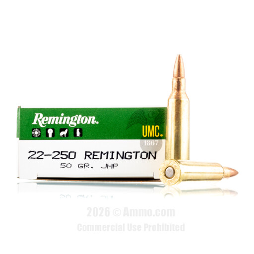 22-250 Ammo - Remington Rem Ammo JHP Remington Rem JHP Ammo