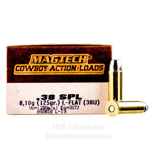 Magtech 38 Special Ammo - 50 Rounds of 125 Grain LFN Ammunition