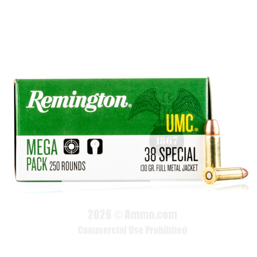 Remington 38 Special Ammo - 1000 Rounds of 130 Grain FMJ Ammunition