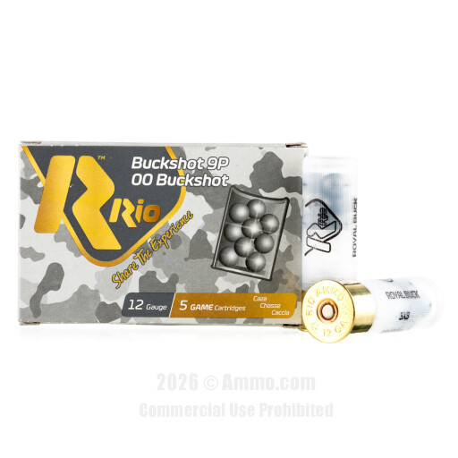 Rio Ammunition 12 Gauge Ammo - 250 Rounds of  #00 Buck Ammunition