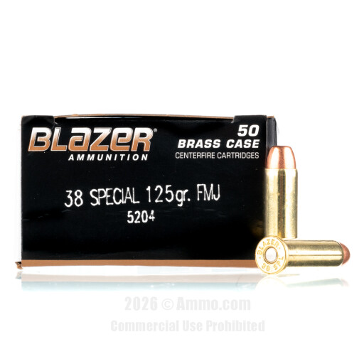 Blazer Brass 38 Special Ammo - 1000 Rounds of 125 Grain FMJ Ammunition