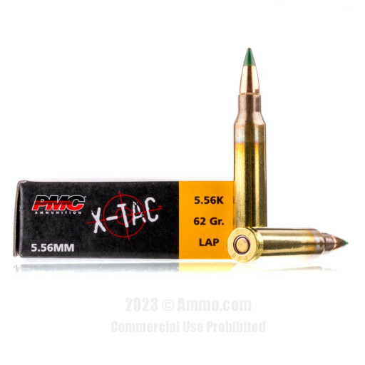 PMC 5.56x45 Ammo - 1000 Rounds of 62 Grain FMJ Ammunition