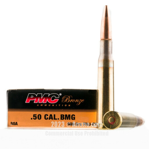 PMC 50 BMG Ammo - 200 Rounds of 660 Grain FMJ-BT Ammunition