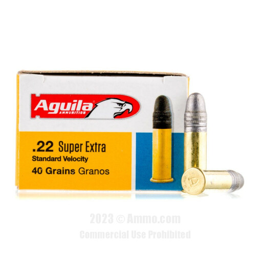 Aguila SuperExtra 22 LR  Ammo - 50 Rounds of 40 Grain LRN Ammunition