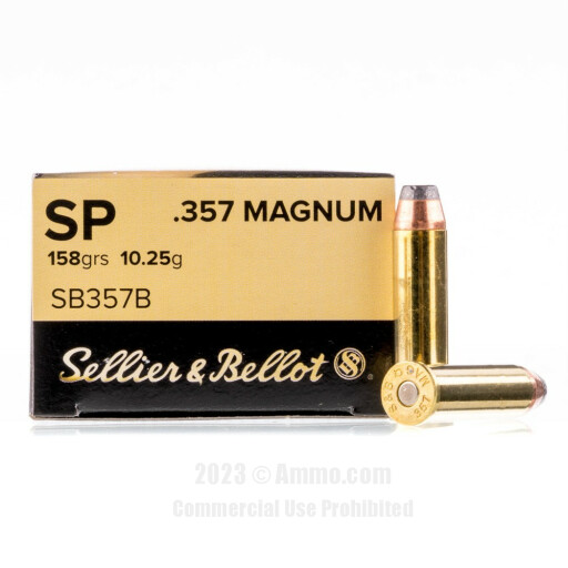Sellier and Bellot 357 Magnum Ammo - 50 Rounds of 158 Grain SP...