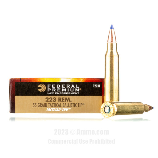 Federal LE Tactical TRU 223 Rem Ammo - 20 Rounds of 55 Grain...