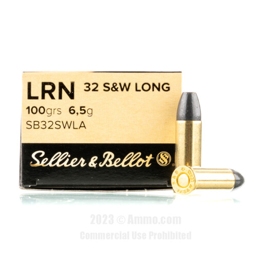 Sellier and Bellot 32 S&W Long Ammo - 50 Rounds of 100 Grain LRN...