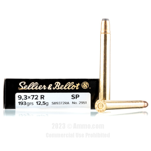 Sellier and Bellot 9.3x72mm Ammo - 20 Rounds of 193 Grain SP...