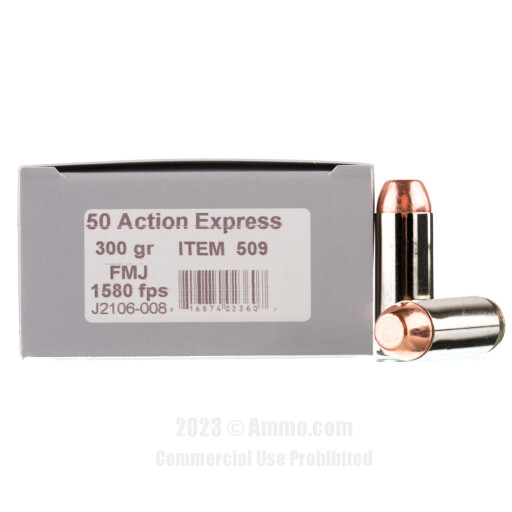 Underwood 50 Action Express Ammo - 20 Rounds of 300 Grain FMJ...