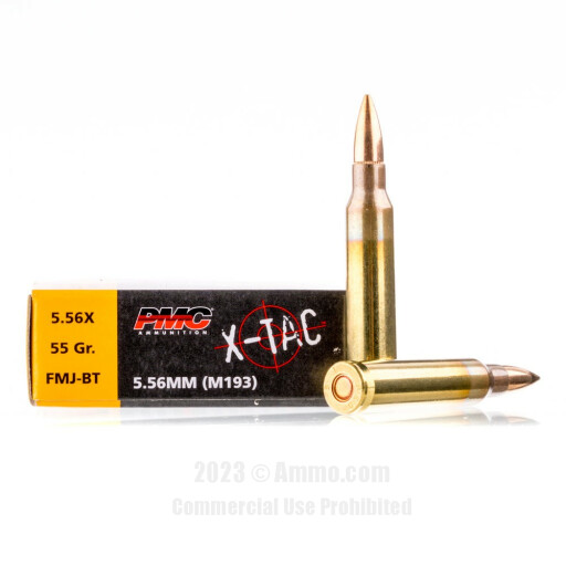 PMC 5.56x45 Ammo - 20 Rounds of 55 Grain FMJ Ammunition