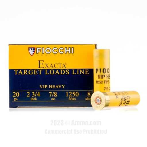 Fiocchi 20 Gauge  Ammo - 25 Rounds of 7/8 oz. #8 Shot (Lead)...