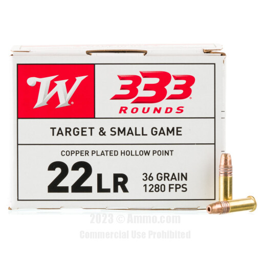 Winchester 22 LR Ammo - 333 Rounds of 36 Grain CPHP Ammunition