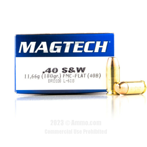 Magtech 40 cal Ammo - 1000 Rounds of 180 Grain FMJ Ammunition