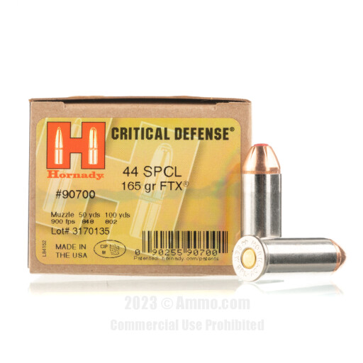 Hornady 44 S&W Special Ammo - 20 Rounds of 165 Grain JHP Ammunition