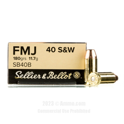 Sellier and Bellot 40 cal Ammo - 1000 Rounds of 180 Grain FMJ...