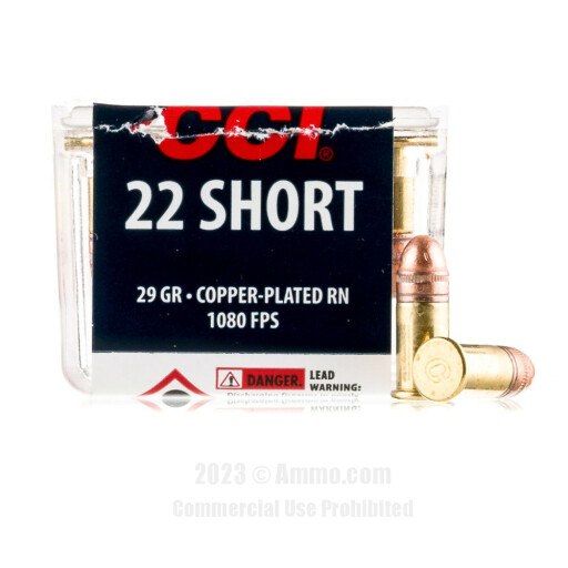 CCI 22 Short Ammo - 100 Rounds of 29 Grain CPRN Ammunition