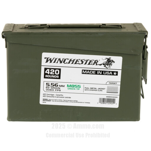 Winchester M855 FMJ Ammo