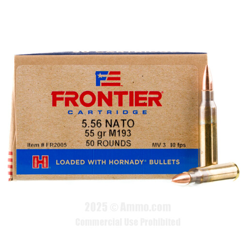 Bulk Hornady Frontier M193 FMJ Ammo