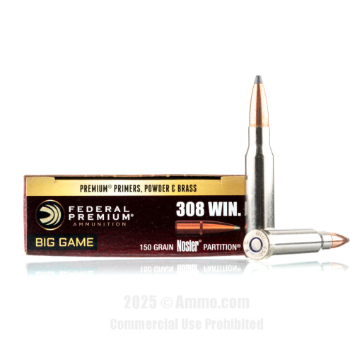 308 Win Ammo - Federal Ammo Nosler Partition Federal Nosler Partition Ammo