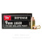 Image of Winchester USA 9mm Ammo - 50 Rounds of 115 Grain JHP Ammunition